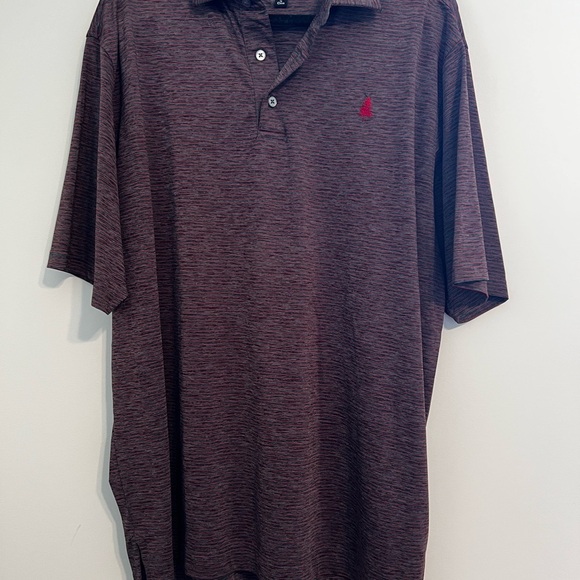 Footjoy Men’s Golf Polo Heather Grey/red Stripe Size XL - Picture 1 of 4